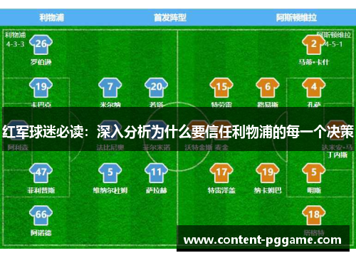 红军球迷必读：深入分析为什么要信任利物浦的每一个决策